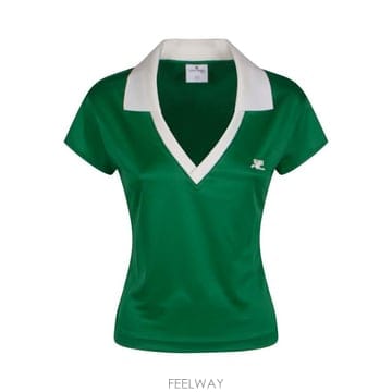 COURREGES 26FW ������ �μҸ� Ƽ���� 826JT0579JS0195 B273 GREEN HERITAGE WHITE26FW ������ �μҸ� Ƽ���� 826JT0579JS0195 B273 GREEN H