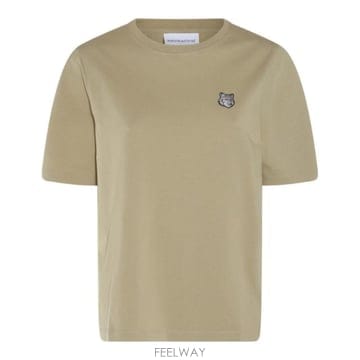 Maison Kitsune 25FW Maison Kitsune Khaki �׸� ��ư t ���� MW00127KJ0119P357 TP57825FW Maison Kitsune Khaki �׸� ��ư t ���� MW00127KJ01