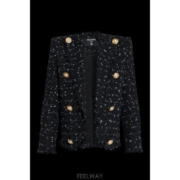 Balmain 25FW Balmain 8 Button Spencer ���� In Polka Dot Tweed EF0SC22625FW Balmain 8 Button Spencer ���� In Polka Dot Tweed 