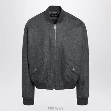 26 F/W 돌체 앤 가바나 그레이 멜랑주 집업 봄버 자켓 인 울 G B0052284470