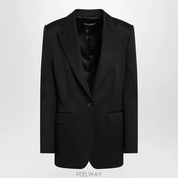 26 F/W 돌체 앤 가바나 블랙 싱글브레스트 자켓 인 울 F29S8 B0052284484