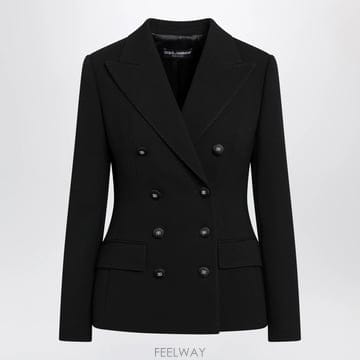 26 F/W 돌체 앤 가바나 블랙 더블브레스티드 자켓 인 울 F27J B0052284485