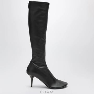 26 F/W 아크네 스튜디오 블랙 레더 KNEEHIGH 부츠 AD08 B0052284500