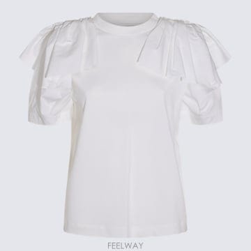 23FW 알렉산더 맥퀸 T 셔츠 WITH 러플 762903QLAA69000 TP573675378