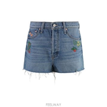마더 데님 숏츠