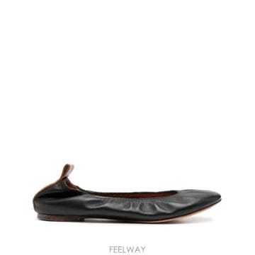 24SS 랑방 블랙 Ballet 플랫 In 레더 워먼 FWBAMB02NAPA10 TP578888897