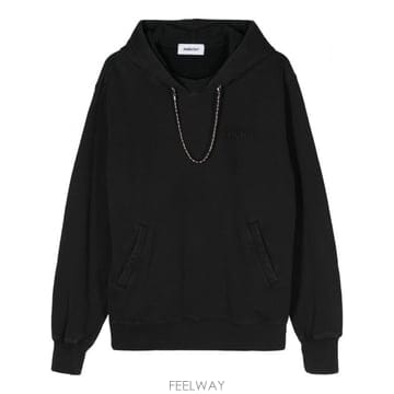 엠부쉬 볼 체인 후드티 블랙