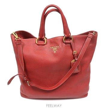 Prada(프라다) BN1713 레드 비텔로 다이노 미란다커 2WAY