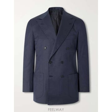 키톤 더블브레스티드 코튼트윌 블레이저 UG85T-K02724 B0082284605