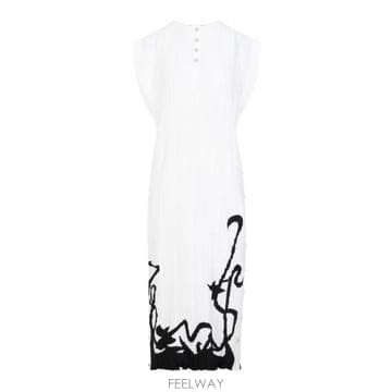 Lanvin 24SS Lanvin Sleeveless Pleated Midi �巹�� RWDR00305904P24001 T24SS Lanvin Sleeveless Pleated Midi �巹�� RWDR0030590