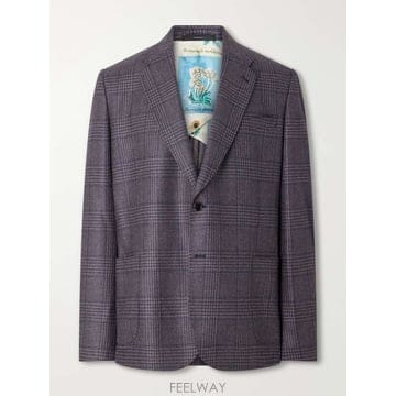 폴 스미스 프린스 오브 웨일즈 울 & 실크 수트 자켓 M1R2339 B0082284636