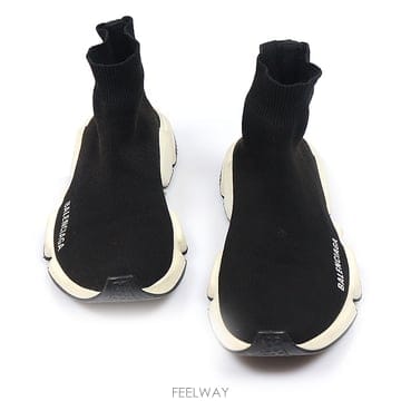 Balenciaga(발렌시아가) 525712 블랙 화이트 니트 스피드러너 트레이너 여성 스니커즈 36