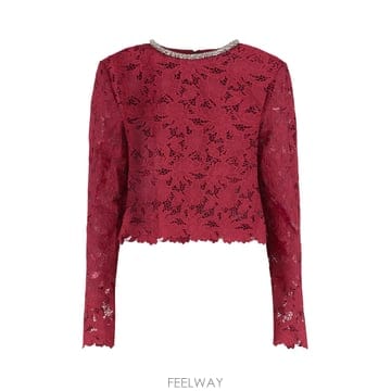 Self Portrait 26SS Self portrait ���̽� ž with ũ����Ż RS26171TRRED TP57046457126SS Self portrait ���̽� ž with ũ����Ż RS26171TRRE