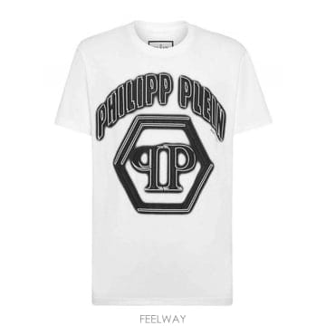 Philipp Plein 24FW �ʸ��÷��� �ΰ� ����Ʈ ��ư T ���� FADCMTK7449PJY002N01 TP57879990024FW �ʸ��÷��� �ΰ� ����Ʈ ��ư T ���� FADCMTK7449PJY