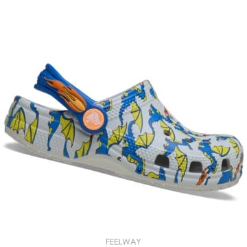 CROCS CROCS CIABATTE BAMBINO Ŭ���� DRAGON GRAPHIC 212514ATMOBLUBIANCCROCS CIABATTE BAMBINO Ŭ���� DRAGON GRAPHIC 212514ATM