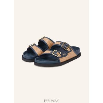 Birkenstock BIRKENSTOCK ARIZONA FRAMED RAFFIA Slides 100299138017000 TP5BIRKENSTOCK ARIZONA FRAMED RAFFIA Slides 1002991380170