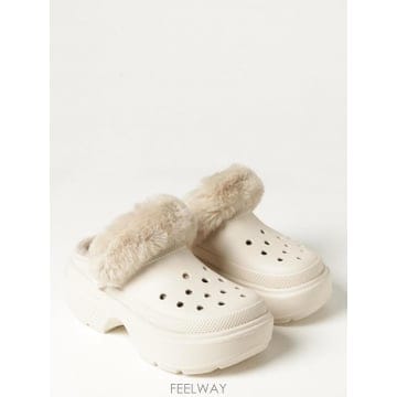 CROCS 24FW CROCS Sabot Stomp Crocs in Eva e pelliccia sintetica 2024FW CROCS Sabot Stomp Crocs in Eva e pelliccia sintet