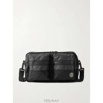스톤 아일랜드 LOGOAPPLIQUED 코팅 코튼립스탑 메신저 백  B0082284361