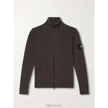 스톤 아일랜드 LOGOAPPLIQUED 버진 울 집업 가디건 L2S B0082284692