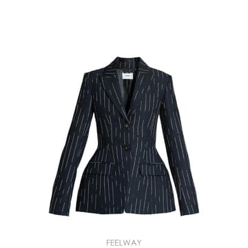 ERDEM 26 FW ������ stripe pattern fitted blazer PF26J1070324012 TP45526 FW ������ stripe pattern fitted blazer PF26J1070324