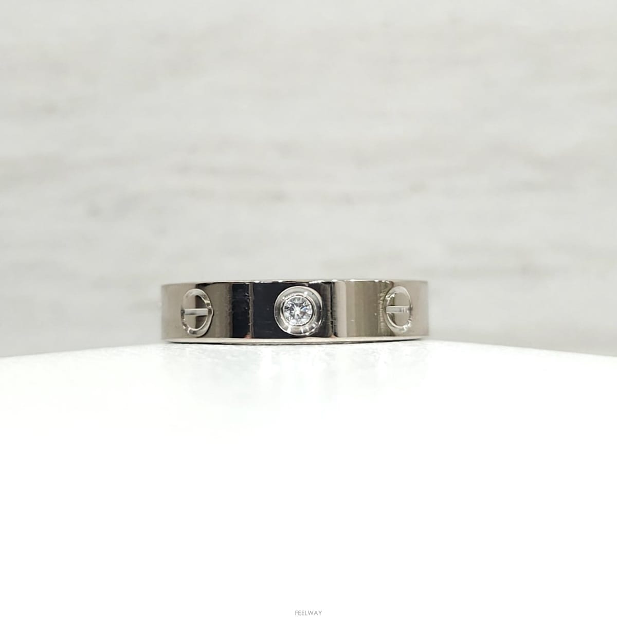 Cartier [������] ��쿡 ���� ��� �� ���̾Ƹ�� 1P 18K ȭ��Ʈ��� 49ȣ 4mm[������] ��쿡 ���� ��� �� ���̾Ƹ�� 1P 18K ȭ��