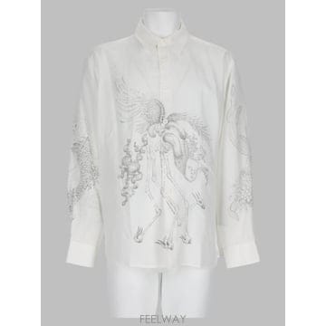 Our Legacy 26FW �ƿ������� ���� ���� M4262BPA POINTILLISMALLEGORYPRINT WHITE26FW �ƿ������� ���� ���� M4262BPA POINTILLISMALLEGORY
