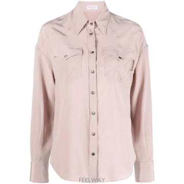 Brunello Cucinelli ���Ϲ�� ���ڷ� ��ġ�ڸ� ��ũ ����Ƽ�� Į�� �������Ϲ�� ���ڷ� ��ġ�ڸ� ��ũ ����Ƽ�� Į�� ����