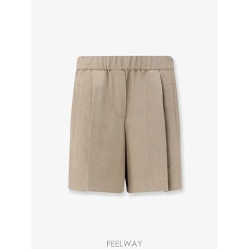 26 S/S 브루넬로 쿠치넬리 비스코스 & 린넨 블렌드 버뮤다 쇼츠  B0652285186