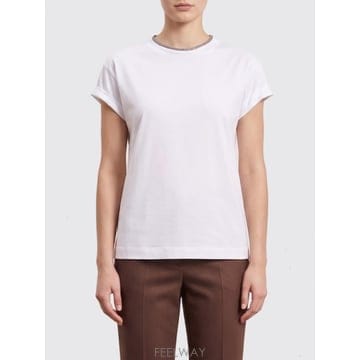 Brunello Cucinelli ���ڷ� ��ġ�ڸ� ���� Ƽ���� MPT18BD200 TP646734407���ڷ� ��ġ�ڸ� ���� Ƽ���� MPT18BD200 TP646734407