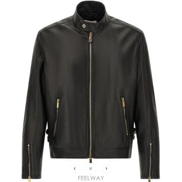 26 F/W 베르사체 GIACCA 바이커 인 펠레 네라 1027050 B0742255823