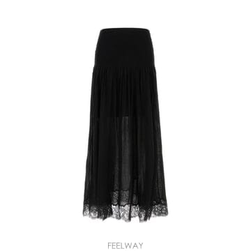 짐머만 VALIANT 레이스 맥시 스커트 9282SF261 BLK B0442286041