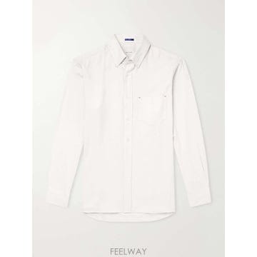 폴 스미스 버튼다운 카라 코튼 & 라이오셀 헤링본 셔츠 A114W0 B0082286416