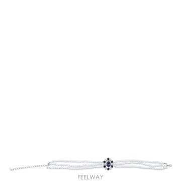 셀프 포트레이트 블루 크리스탈 펄 초커 AW26601NBL B0482286823