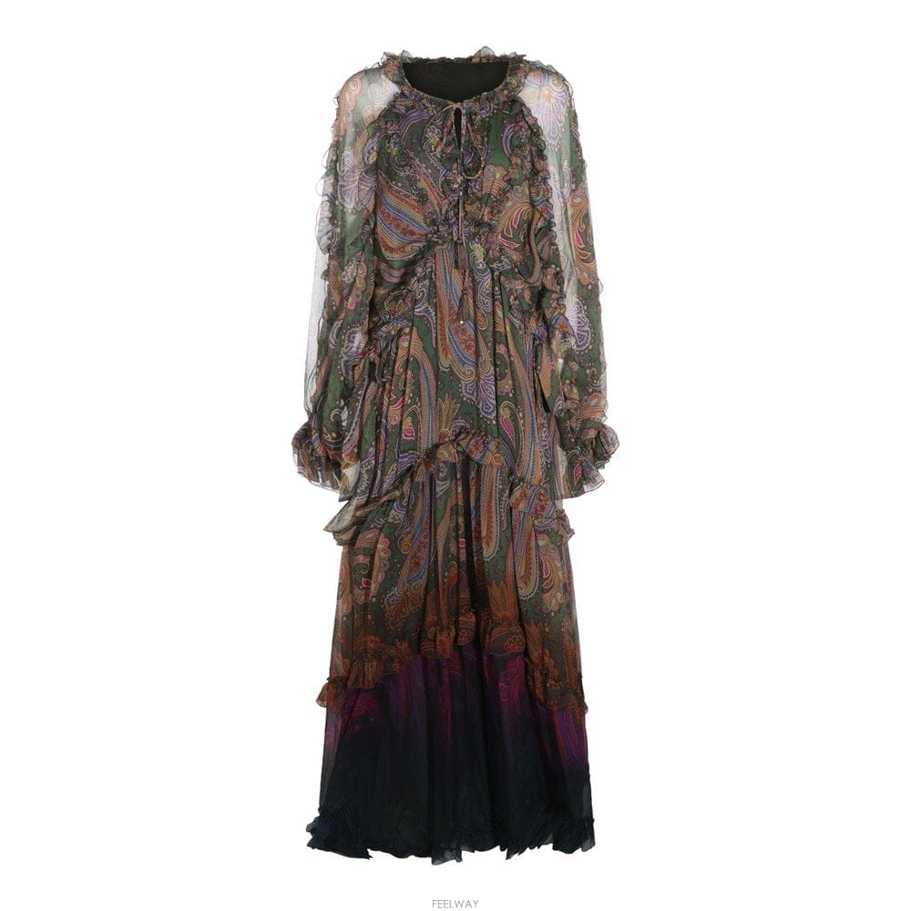 ETRO ��Ʈ�� ��Ƽ�÷� ��ũ ���̽��� �� �巹�� WRHA066499SP11 B0562286576��Ʈ�� ��Ƽ�÷� ��ũ ���̽��� �� �巹�� WRHA066499SP11
