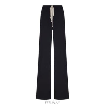 해외 로마배송 릭 오웬스 여성 스트링이 달린 바이어스 팬츠 RP02F5304HY 09 BLACK