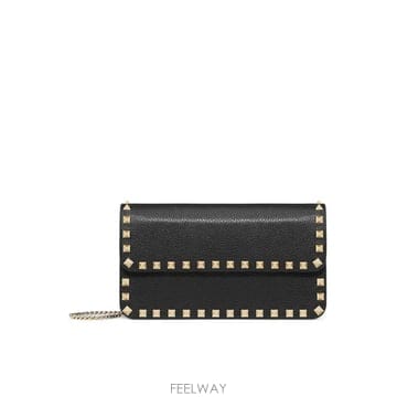 Valentino �ؿ� �θ���� �߷�Ƽ�� ����ٴ� ���� �����͵� ü�� Ŭ��ġ 9W2P0S61VSH 0NO BLACK�ؿ� �θ���� �߷�Ƽ�� ����ٴ� ���� �����͵� ü�� Ŭ