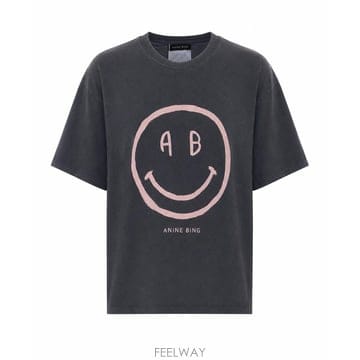 26 F/W 애니빙 CADE 스마일리 티셔츠 A0812928/WHG1 B0012287771