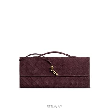 Bottega Veneta �ؿ� �θ���� ���װ� ����Ÿ ���� ������ �����̵� Ŭ��ġ 741511V60F1 6147 DEEP MAHOGA�ؿ� �θ���� ���װ� ����Ÿ ���� ������ �����̵� Ŭ��