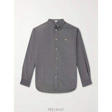 로에베 로에베 로고-엠브로이드 체크 셔츠 H526Y05WI4 B0082291522