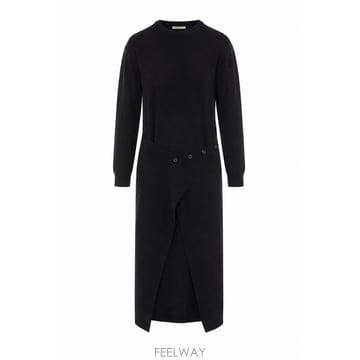 26 F/W 르메르 버튼 드레스 인 메리노 울 블렌드 DR1180/L B0012287801