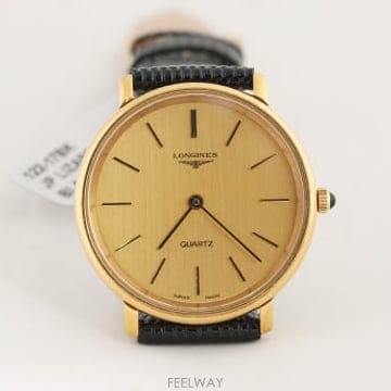 스위스 론진 Longines 골드 다이얼 쿼츠 Cal.730