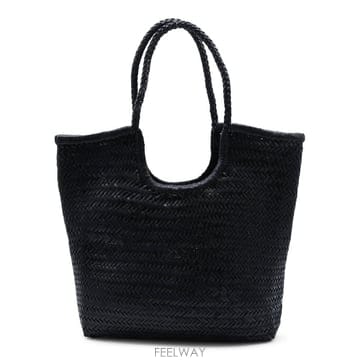 드래곤 디퓨전 블랙 레더 디아고날 토트백 8914BLACK B0562288048