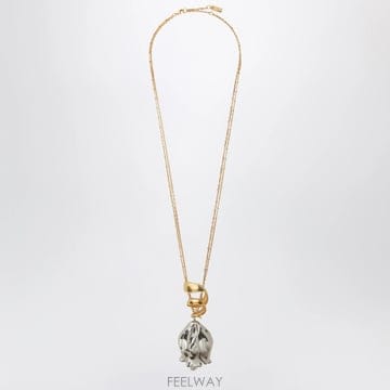 26 F/W 끌로에 GOLDSILVER 플라워 펜던트 목걸이 CH26 B0052288287