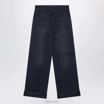 26 F/W 아크네 스튜디오 네이비 블루 코튼 트윌 트라우저 BK07 B0052288293