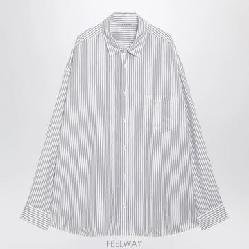 26 F/W 아크네 스튜디오 화이트 스트라이프 라이오셀 셔츠 BB07 B0052288295