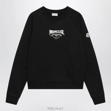 26 F/W 몽클레어 블랙 맨투맨 WITH 로고 엠브로이드 8G000 B0052288303