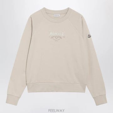 26 F/W 몽클레어 라이트 베이지 맨투맨 WITH 로고 엠브로이드  B0052288304