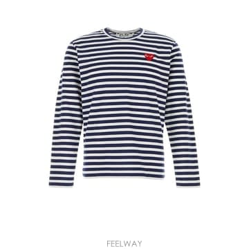꼼데가르송 플레이 티셔츠 레드 엠블럼 레드 하트 AXT010051  B0442288403