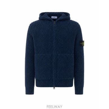 26 F/W 스톤 아일랜드 로고 지퍼 & 후드 스웨터 5100065/ B0012288439