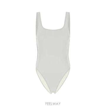 버버리 체크 트리밍 원피스 수영복